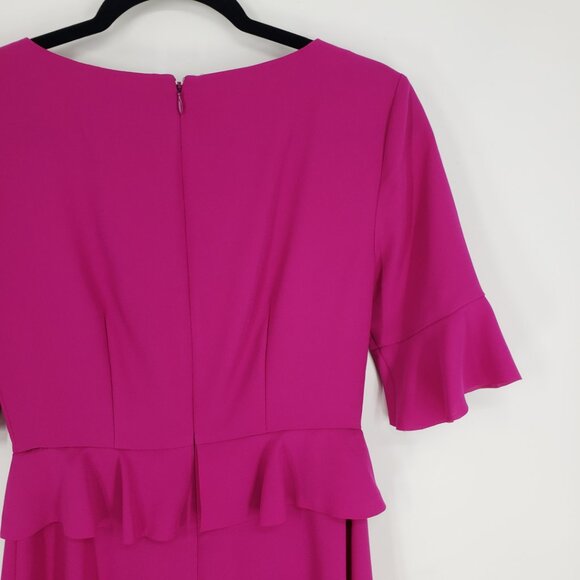 3/$25 Banana Republic Ruffle Dress 0 A Line Short Sleeves Cocktail Work Pink - Picture 8 of 11